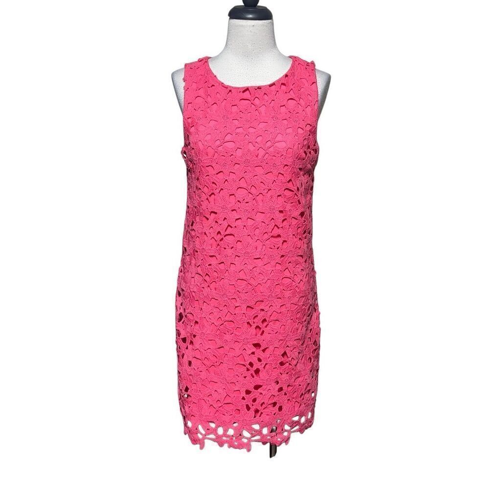 Jessica Simpson Barbie Pink Sleeveless Eyelet Lace Dress Size 2